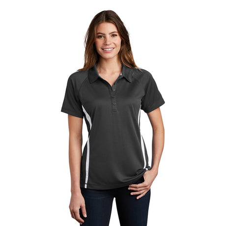 Sport - Tek LST685 PosiCharge Women's Micro - Mesh Two - Tone Polo - Gorvex.com