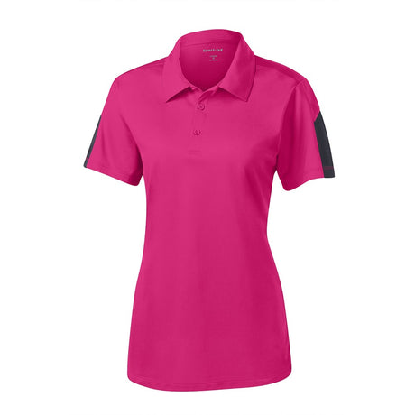 Sport - Tek LST695 PosiCharge Women's Active Textured Two - Tone Polo - Gorvex.com