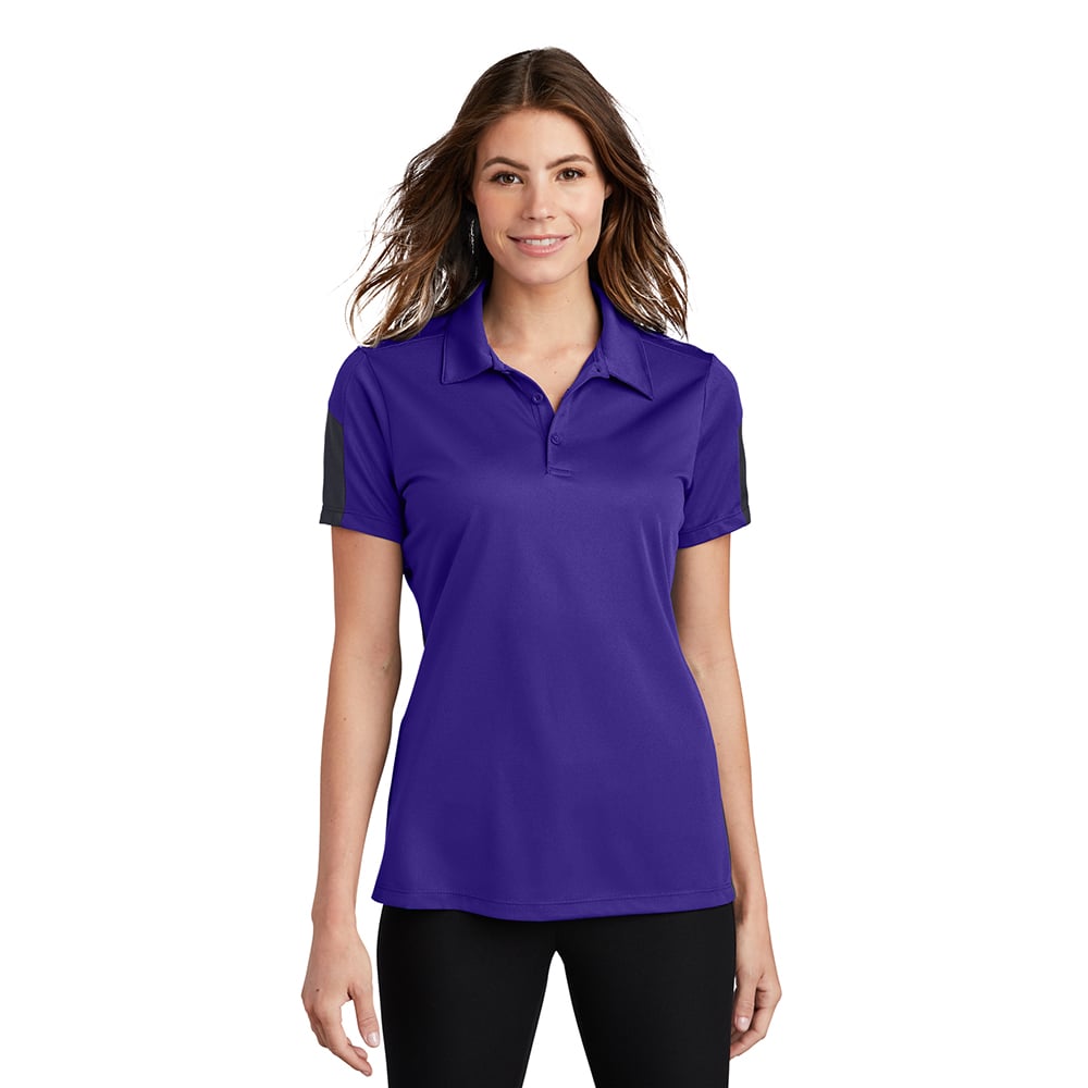 Sport - Tek LST695 PosiCharge Women's Active Textured Two - Tone Polo - Gorvex.com