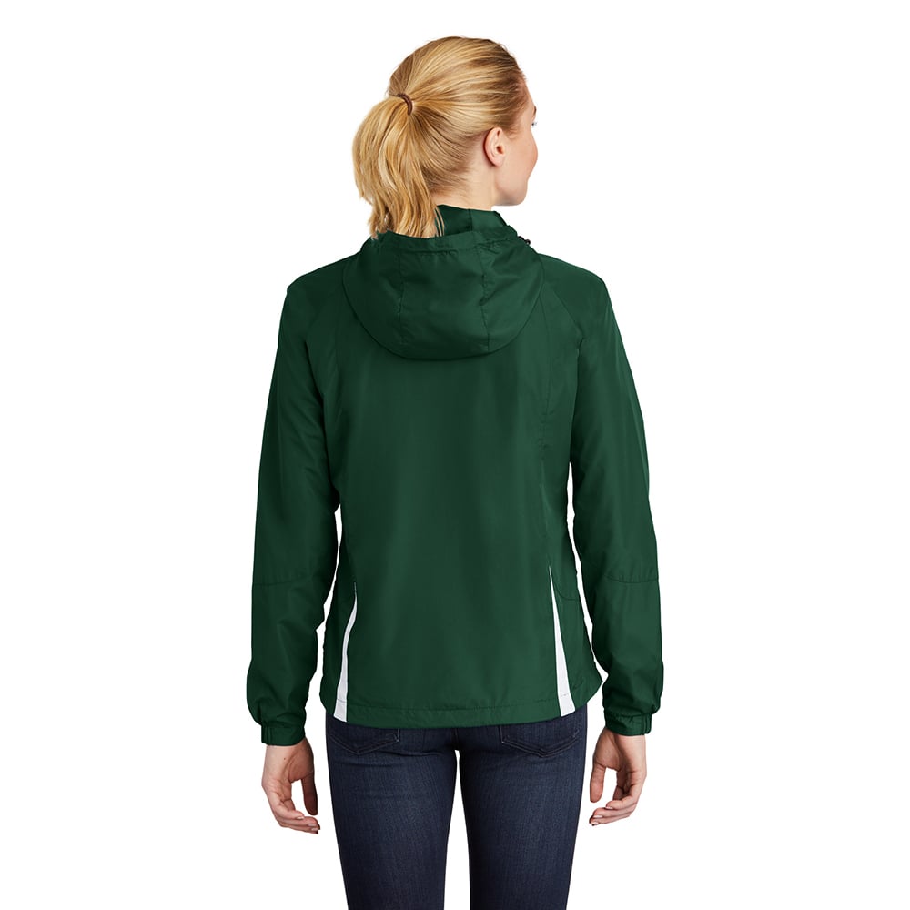 Sport - Tek LST76 Women's Two - Tone Raglan Jacket with Drawcord Hood - Gorvex.com