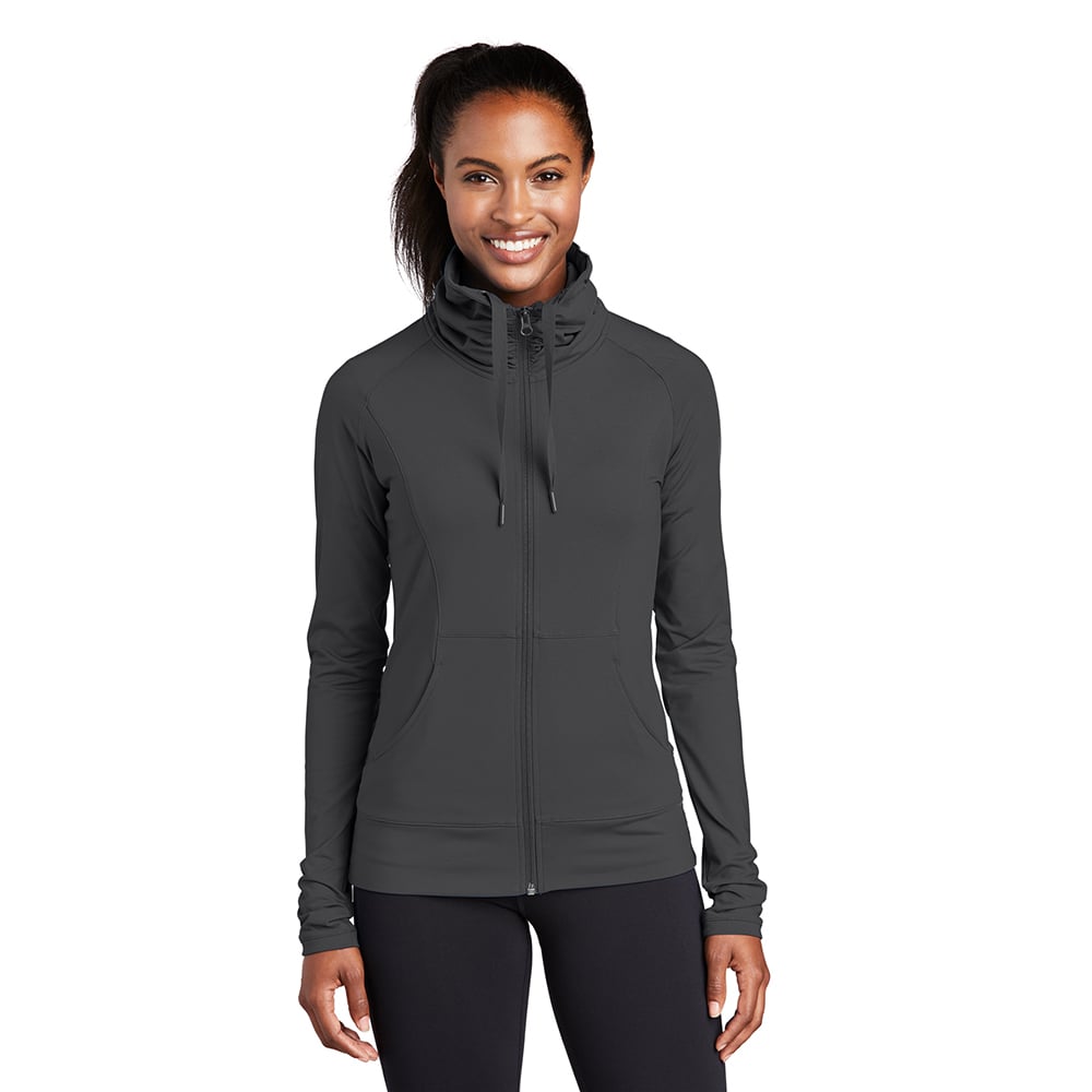 Sport - Tek LST852 Sport - Wick Stretch Women's Full - Zip Cowl Neck Jacket - Gorvex.com