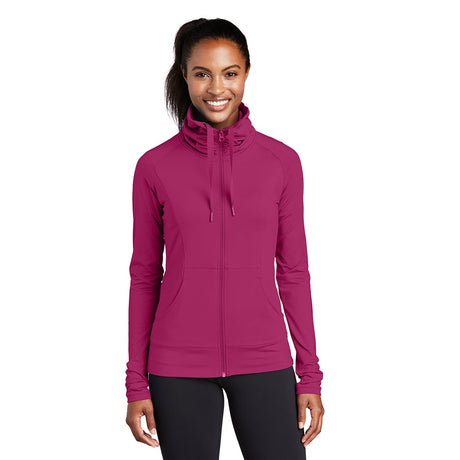 Sport - Tek LST852 Sport - Wick Stretch Women's Full - Zip Cowl Neck Jacket - Gorvex.com