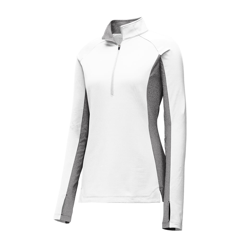 Sport - Tek LST854 Sport - Wick Stretch Women's Contrast Half - Zip Pullover - Gorvex.com