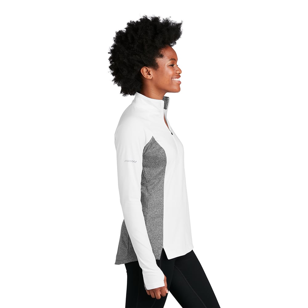 Sport - Tek LST854 Sport - Wick Stretch Women's Contrast Half - Zip Pullover - Gorvex.com