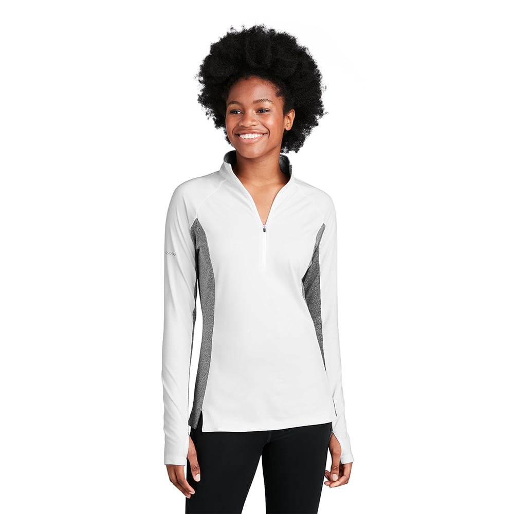 Sport - Tek LST854 Sport - Wick Stretch Women's Contrast Half - Zip Pullover - Gorvex.com