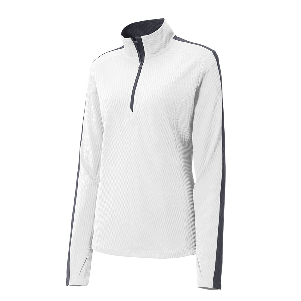 Sport - Tek LST861 Sport - Wick Textured Women's Contrast 1/4 - Zip Pullover - Gorvex.com