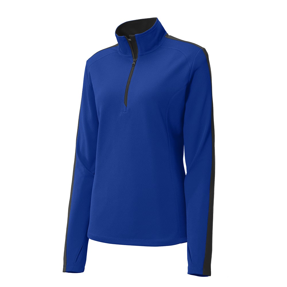 Sport - Tek LST861 Sport - Wick Textured Women's Contrast 1/4 - Zip Pullover - Gorvex.com