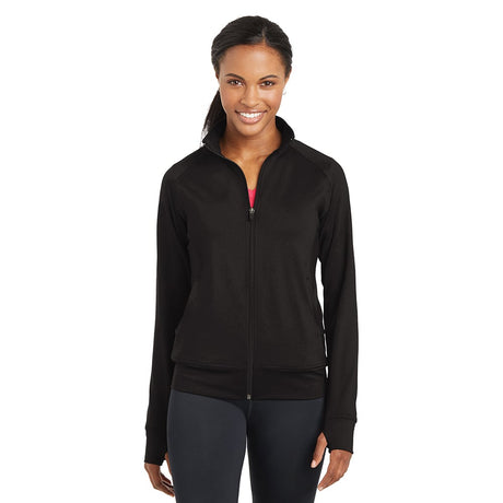 Sport - Tek LST885 Women's Poly Spandex Full Zip Jacket with Thumbholes - Gorvex.com