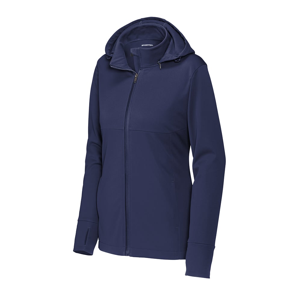 Sport - Tek LST980 Women's Raglan Softshell Jacket with Removable Hood - Gorvex.com