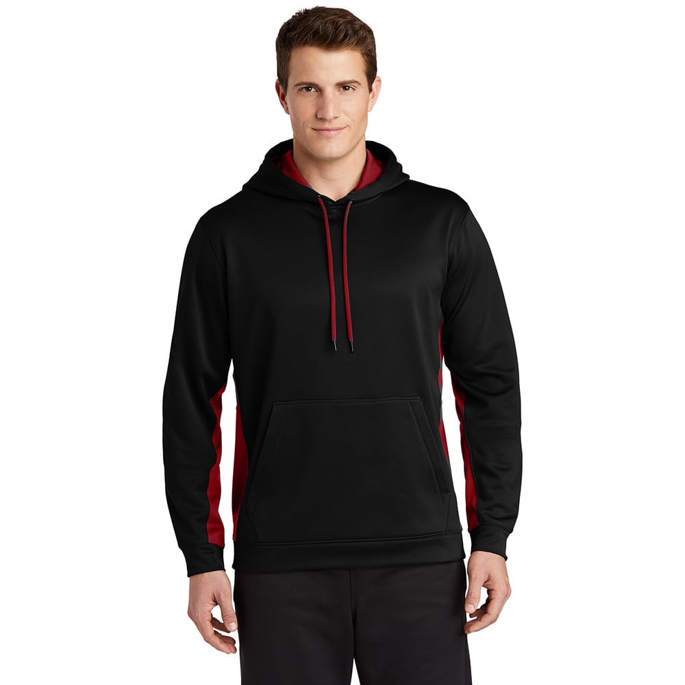 Sport - Tek ST235 Sport - Wick Contrast Fleece Hooded Pullover with Pocket - Gorvex.com