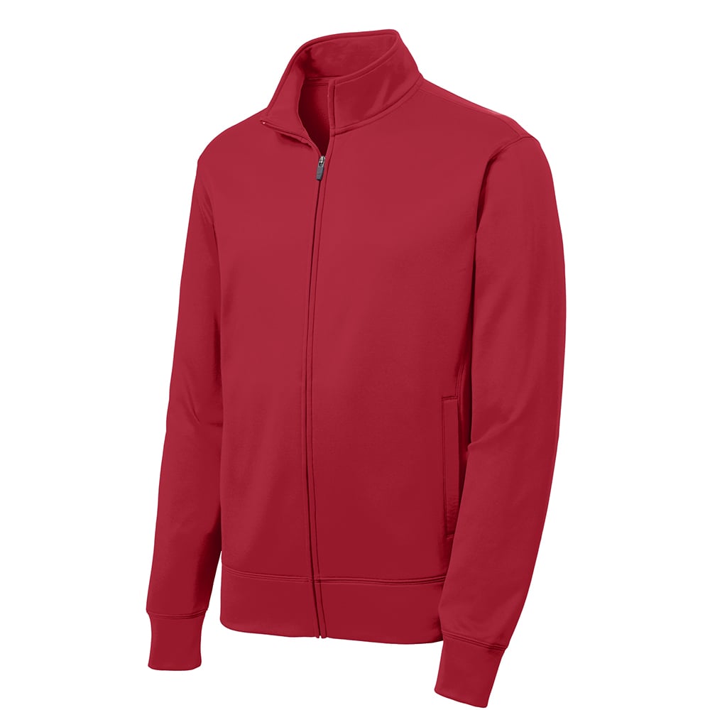 Sport - Tek ST241 Sport - Wick Full - Zip Fleece Jacket with Cadet Collar - Gorvex.com