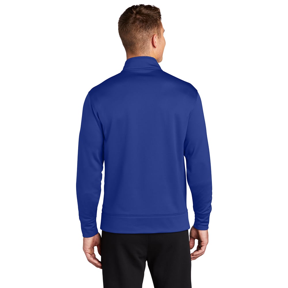 Sport - Tek ST241 Sport - Wick Full - Zip Fleece Jacket with Cadet Collar - Gorvex.com