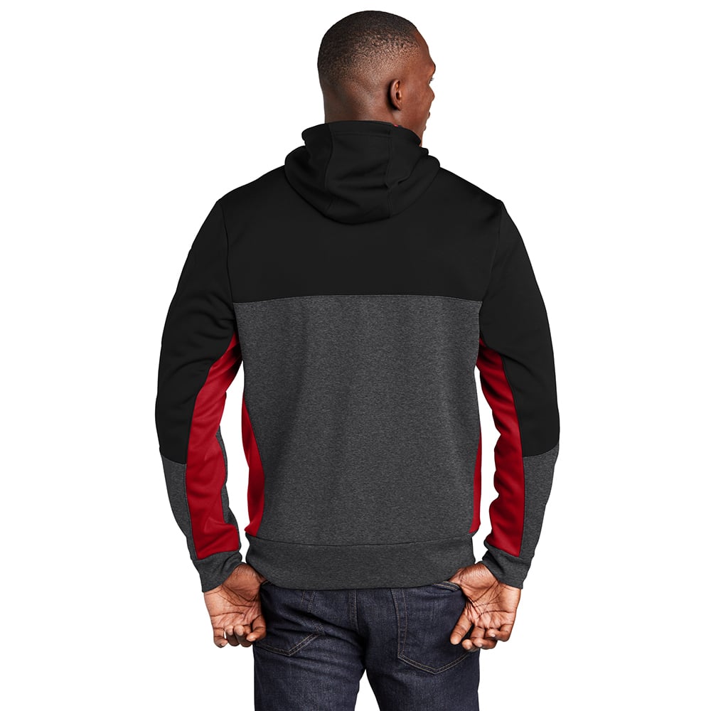 Sport - Tek ST245 Tech Fleece Contrast Hooded Jacket with Sleeve Pocket - Gorvex.com