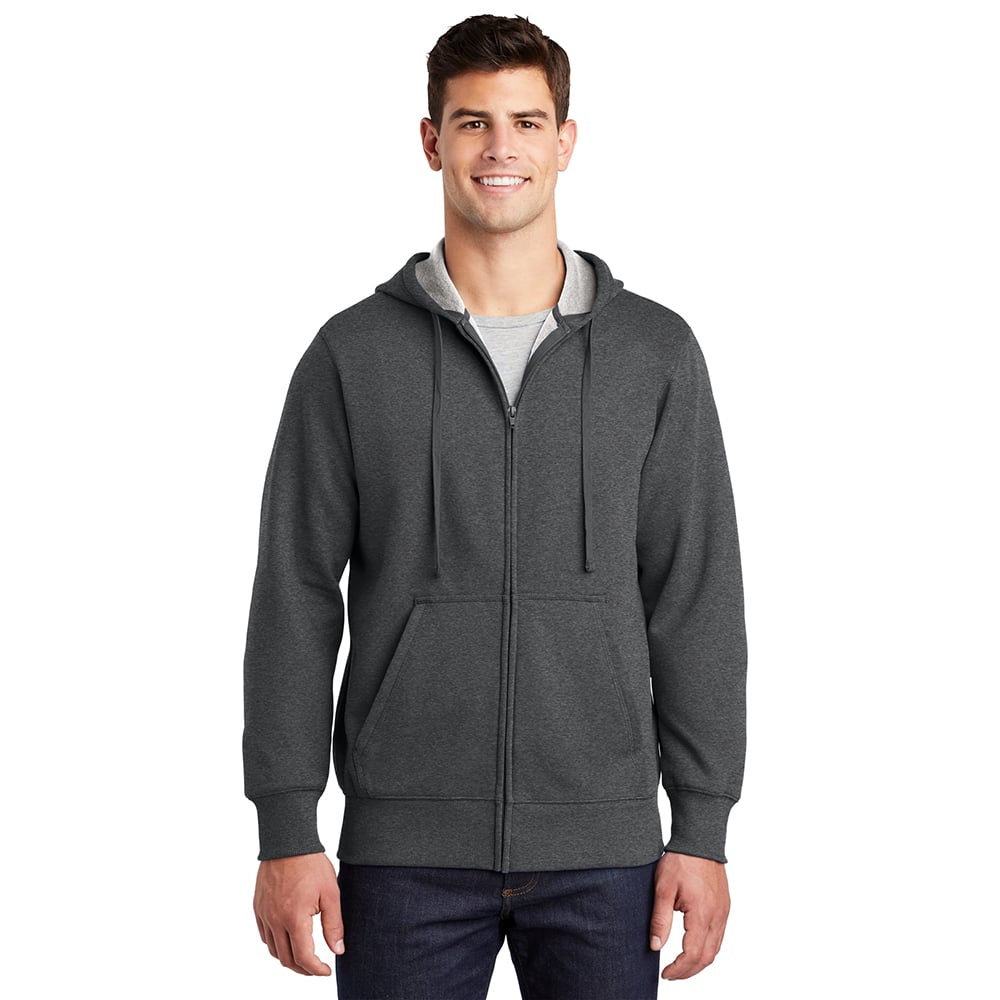 Sport - Tek ST258 Fleece Full Zip Hooded Sweatshirt - Gorvex.com