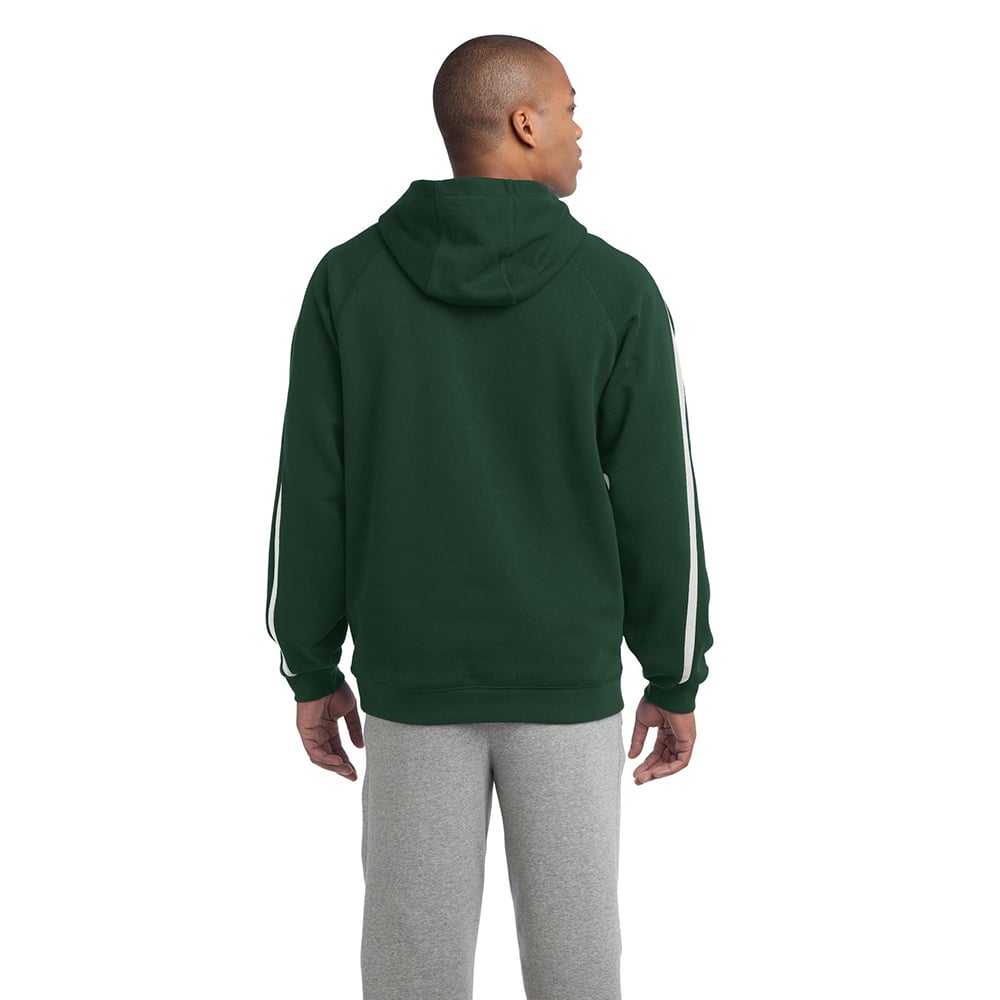 Sport - Tek ST265 Raglan Hooded Pullover Sweatshirt with Sleeve Stripe - Gorvex.com