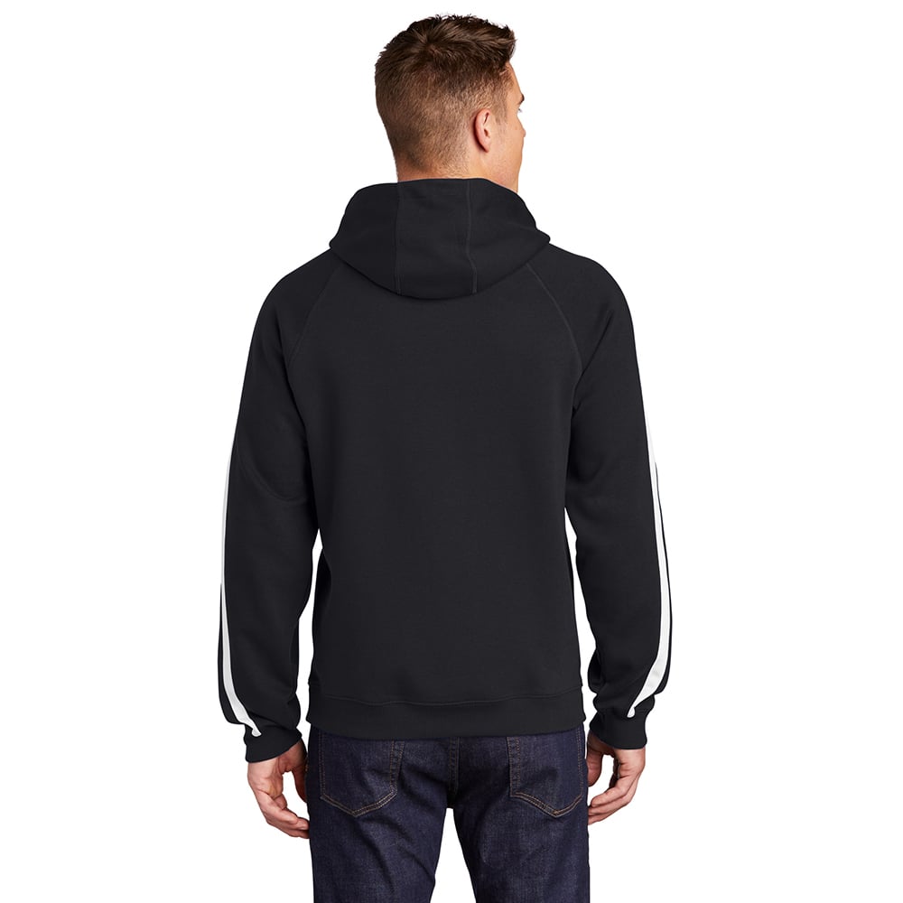 Sport - Tek ST265 Raglan Hooded Pullover Sweatshirt with Sleeve Stripe - Gorvex.com