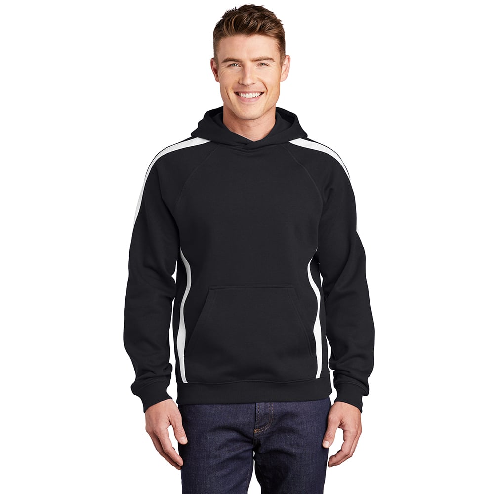 Sport - Tek ST265 Raglan Hooded Pullover Sweatshirt with Sleeve Stripe - Gorvex.com