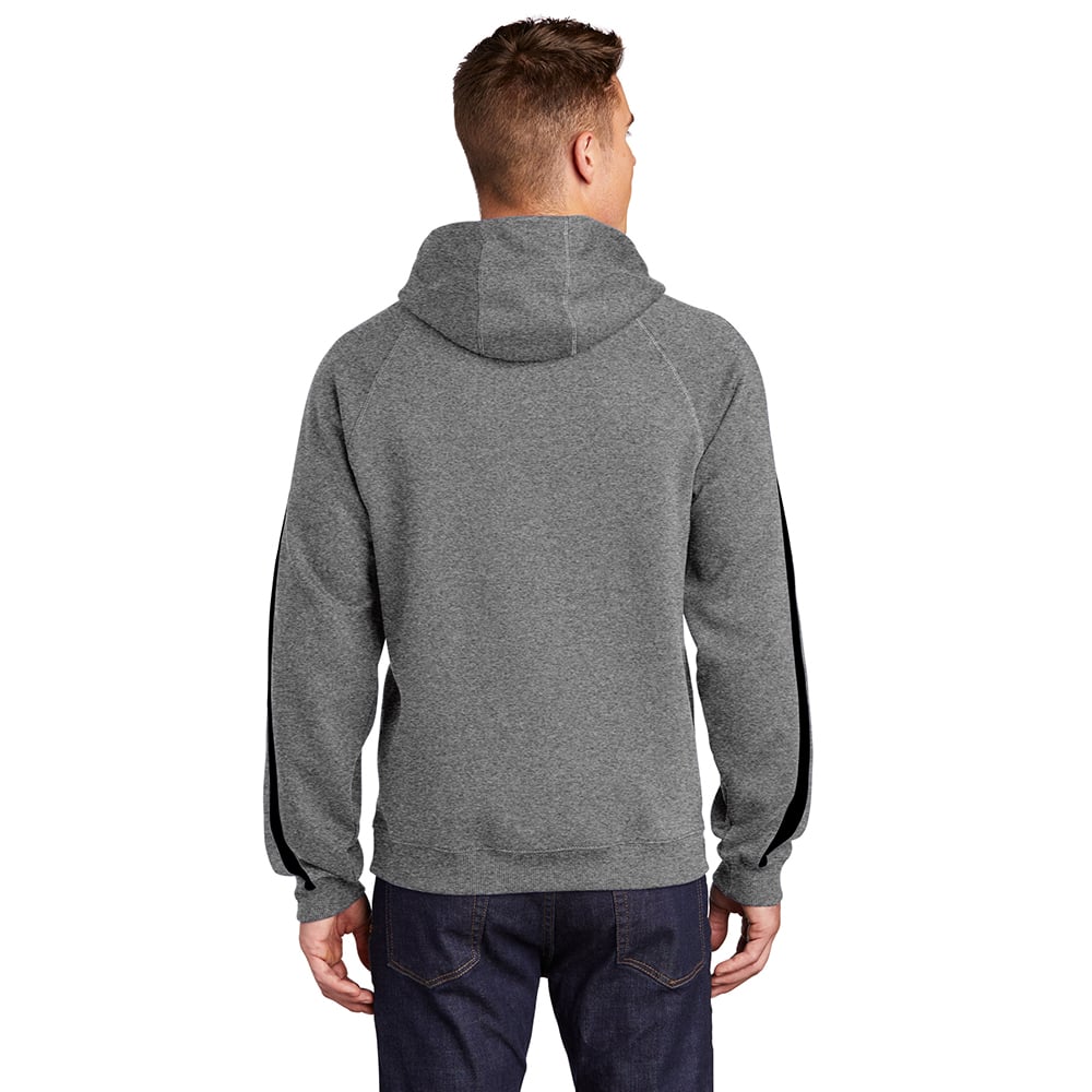 Sport - Tek ST265 Raglan Hooded Pullover Sweatshirt with Sleeve Stripe - Gorvex.com