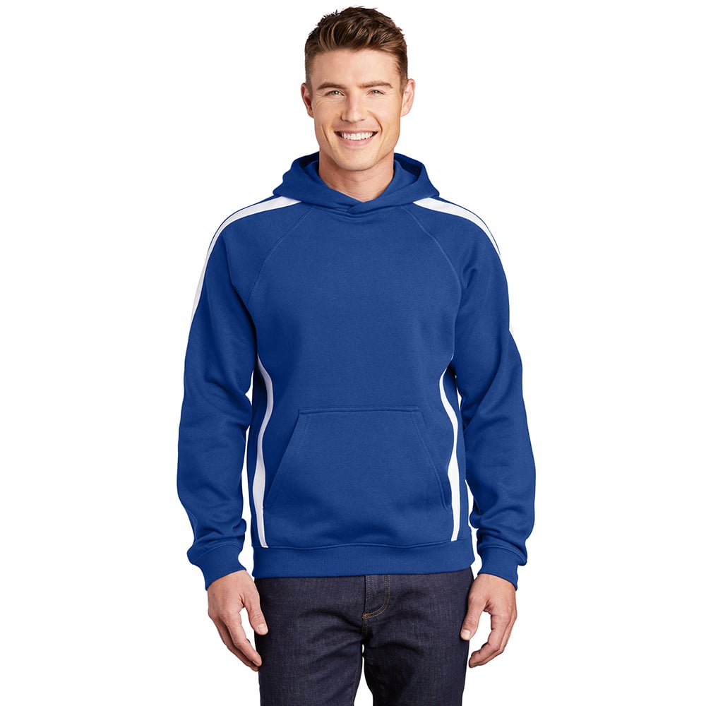 Sport - Tek ST265 Raglan Hooded Pullover Sweatshirt with Sleeve Stripe - Gorvex.com