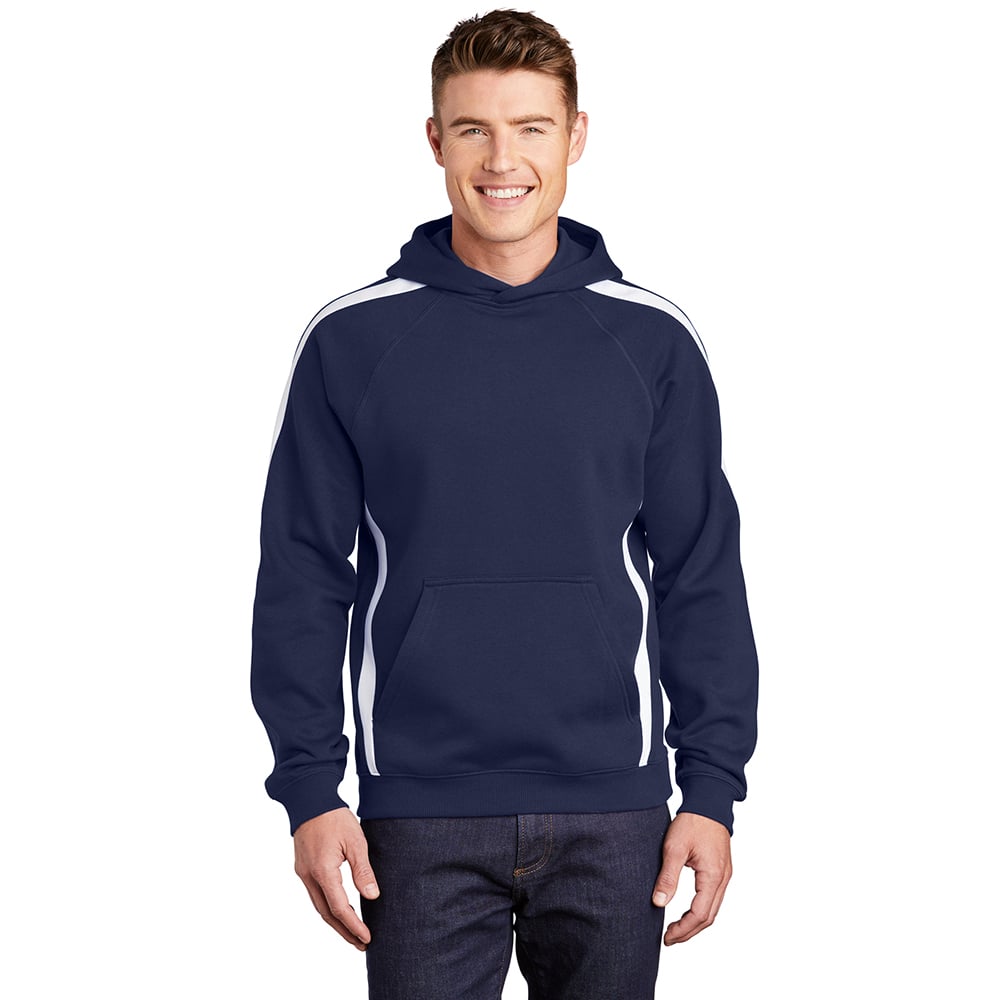 Sport - Tek ST265 Raglan Hooded Pullover Sweatshirt with Sleeve Stripe - Gorvex.com