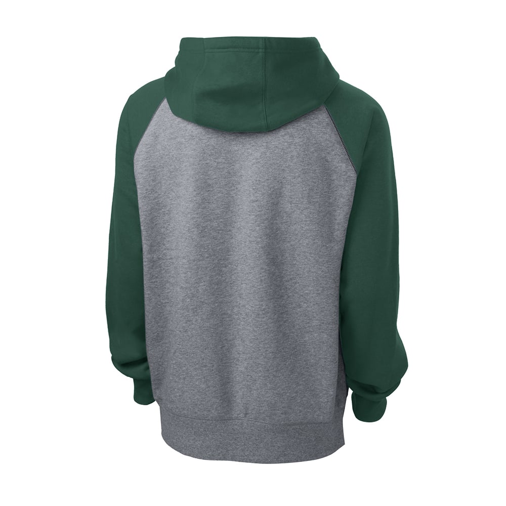 Sport - Tek ST267 Raglan Hooded Pullover Sweatshirt with Contrast Sleeve - Gorvex.com