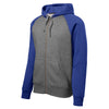 Sport - Tek ST269 Raglan Full - Zip Hooded Jacket with Contrast Sleeve - Gorvex.com