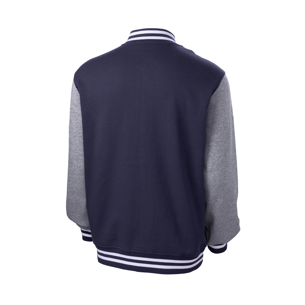 Sport - Tek ST270 Fleece Letterman Jacket with Front Slash Pockets - Gorvex.com