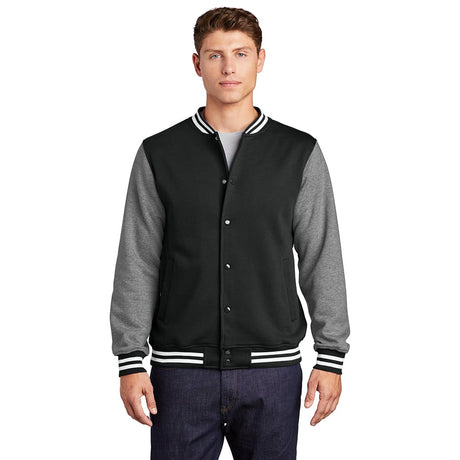 Sport - Tek ST270 Fleece Letterman Jacket with Front Slash Pockets - Gorvex.com