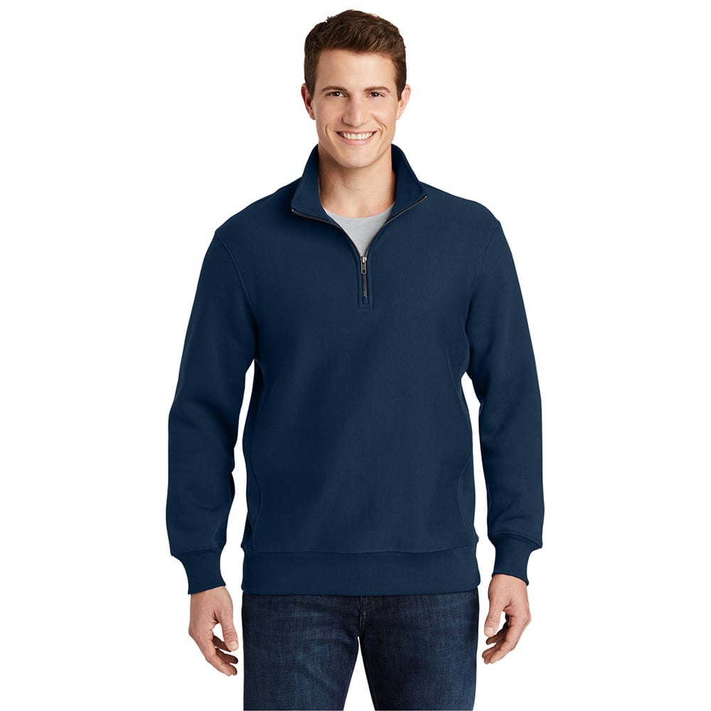 Sport - Tek ST283 Super Heavyweight 1/4 Zip Cadet Collar Sweatshirt - Gorvex.com