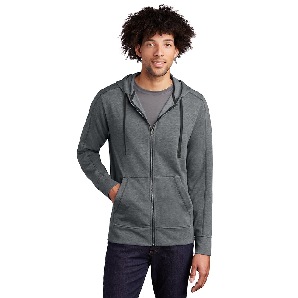 Sport - Tek ST293 PosiCharge Tri - Blend Fleece Full Zip Jacket with Hood - Gorvex.com