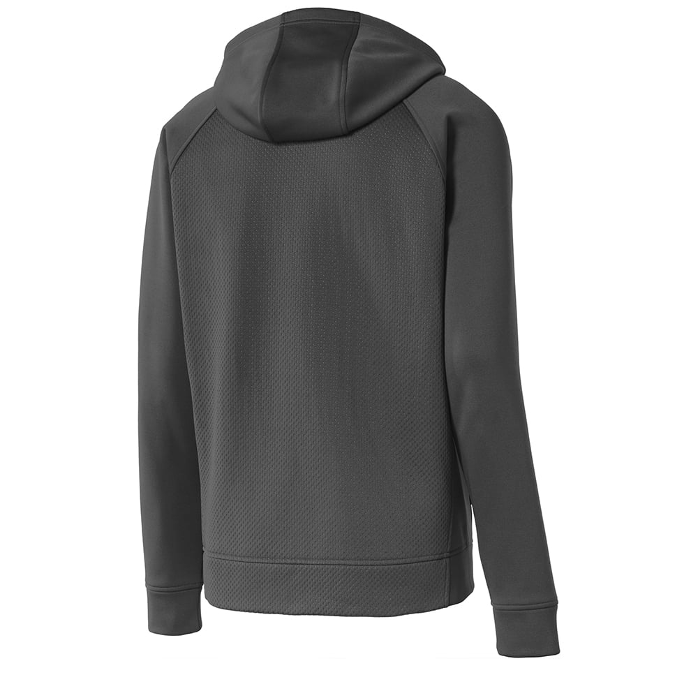 Sport - Tek ST295 Men's Debossed Tech Fleece Hooded Jacket with Pockets - Gorvex.com