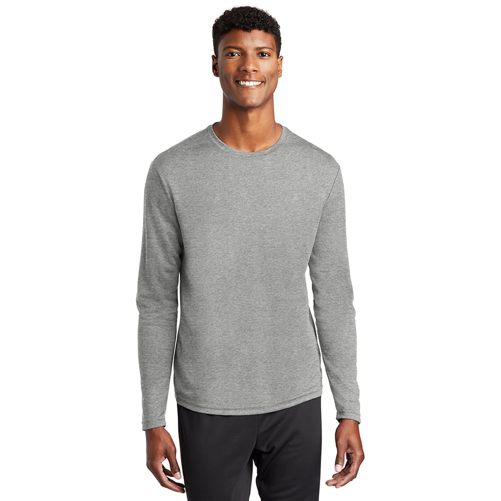 Sport - Tek ST340LS PosiCharge Men's RacerMesh Long Sleeve T-Shirt - Gorvex.com