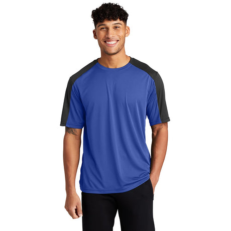 Sport - Tek ST354 PosiCharge Men's Contrast Sleeve Competitor T-Shirt - Gorvex.com