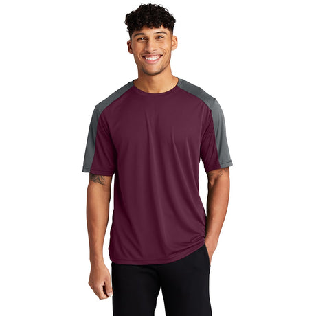 Sport - Tek ST354 PosiCharge Men's Contrast Sleeve Competitor T-Shirt - Gorvex.com