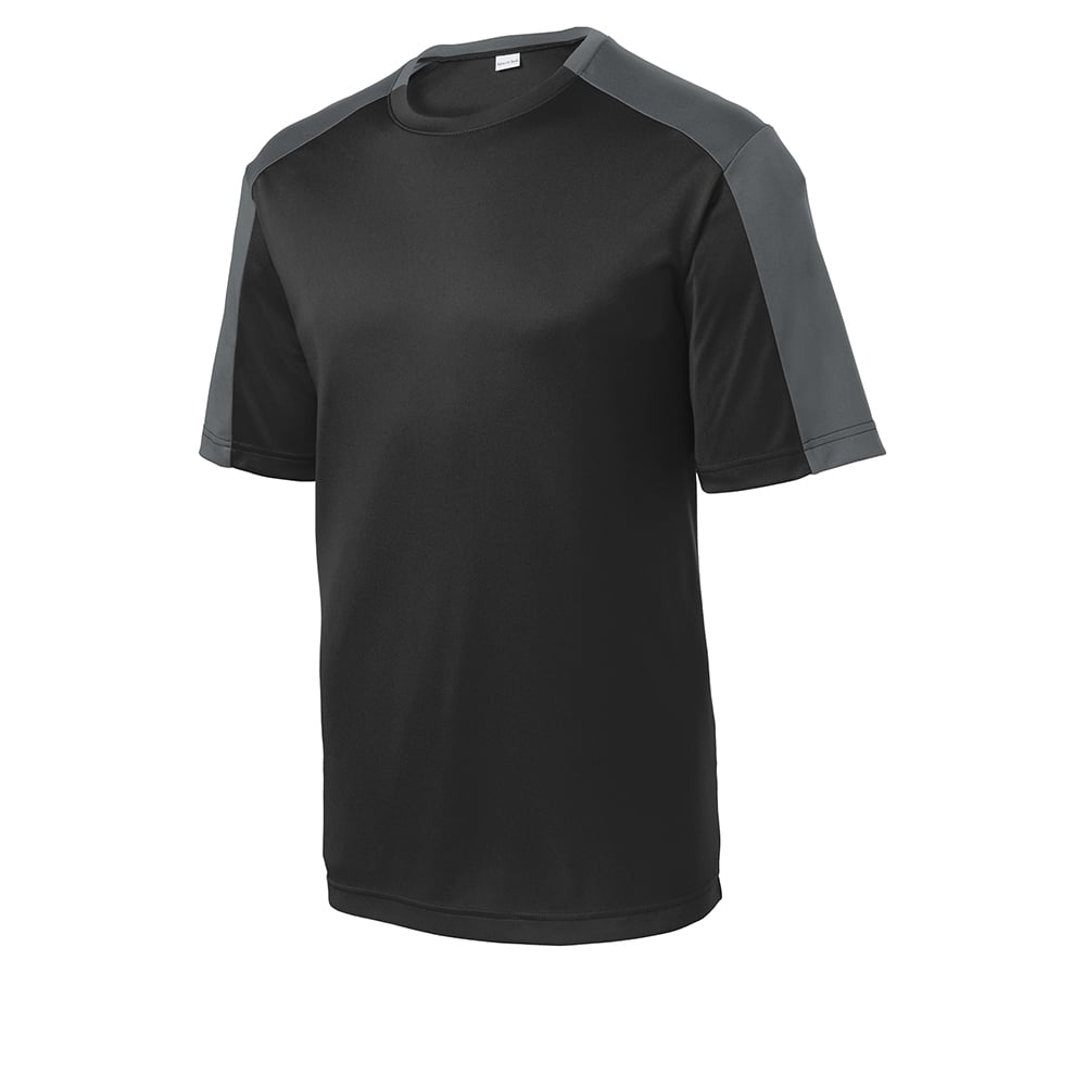 Sport - Tek ST354 PosiCharge Men's Contrast Sleeve Competitor T-Shirt - Gorvex.com