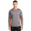 Sport - Tek ST361LS Contender Two - Tone Heather Long Sleeve T-Shirt - Gorvex.com