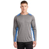 Sport - Tek ST361LS Contender Two - Tone Heather Long Sleeve T-Shirt - Gorvex.com