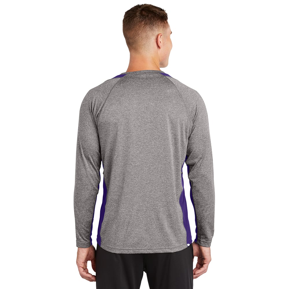 Sport - Tek ST361LS Contender Two - Tone Heather Long Sleeve T-Shirt - Gorvex.com