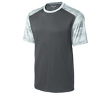 Sport - Tek ST371 CamoHex Two - Tone Crew Neck T-Shirt - Gorvex.com