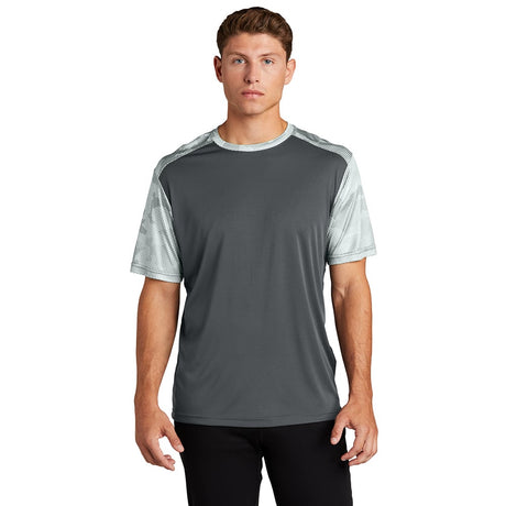 Sport - Tek ST371 CamoHex Two - Tone Crew Neck T-Shirt - Gorvex.com