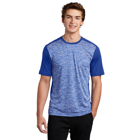 Sport - Tek ST395 PosiCharge Two - Tone Electric Heather Short Sleeve Tee - Gorvex.com