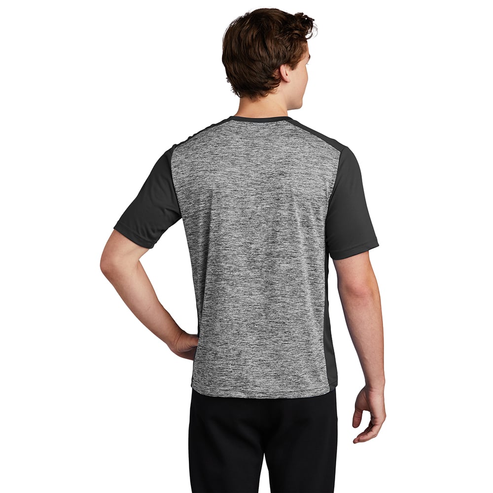 Sport - Tek ST395 PosiCharge Two - Tone Electric Heather Short Sleeve Tee - Gorvex.com