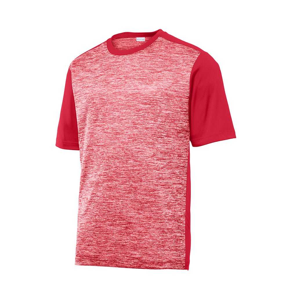 Sport - Tek ST395 PosiCharge Two - Tone Electric Heather Short Sleeve Tee - Gorvex.com