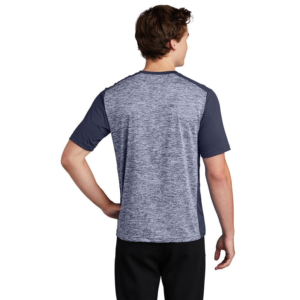 Sport - Tek ST395 PosiCharge Two - Tone Electric Heather Short Sleeve Tee - Gorvex.com