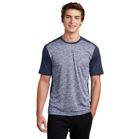 Sport - Tek ST395 PosiCharge Two - Tone Electric Heather Short Sleeve Tee - Gorvex.com