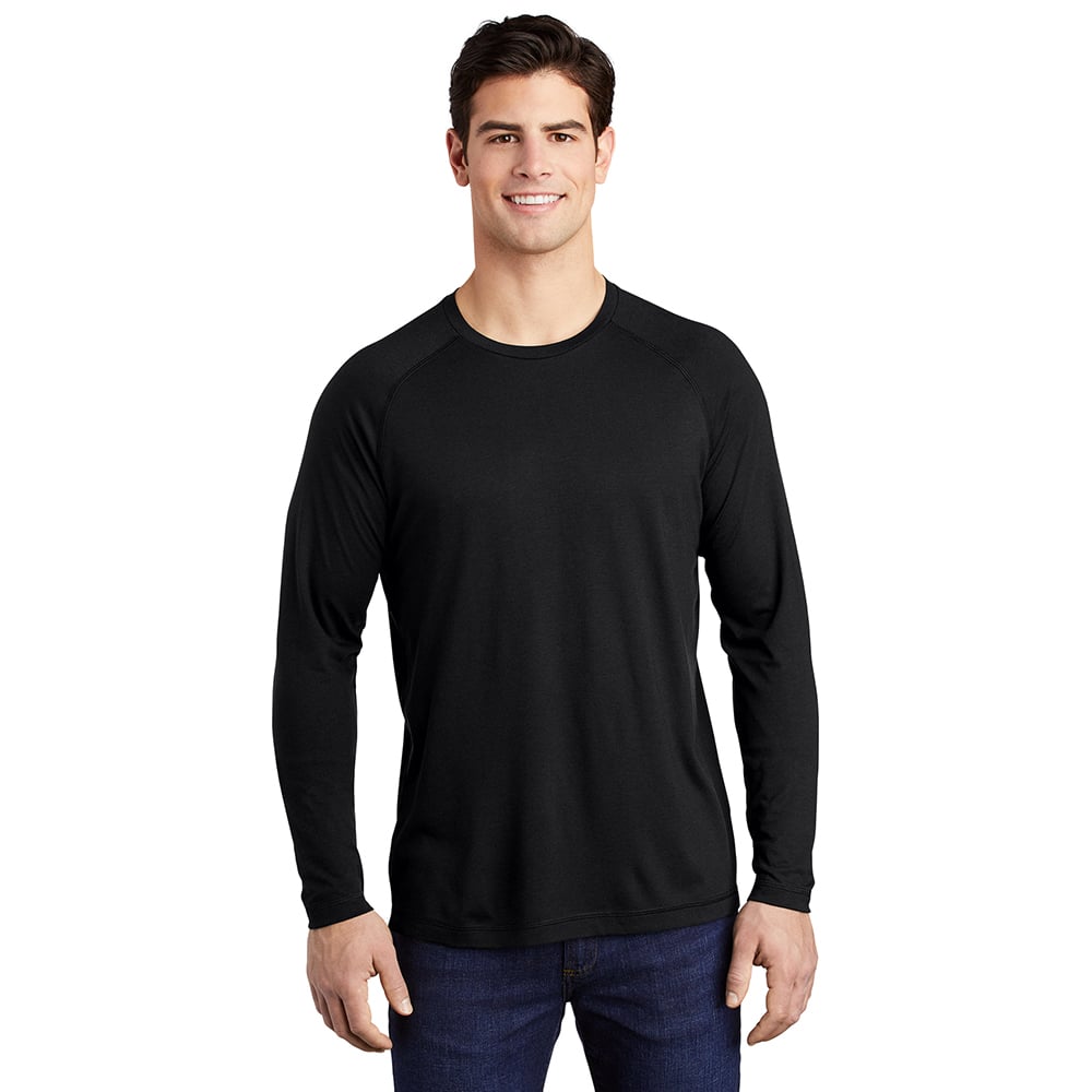 Sport - Tek ST400LS PosiCharge Tri - Blend Long Sleeve Raglan T-Shirt - Gorvex.com