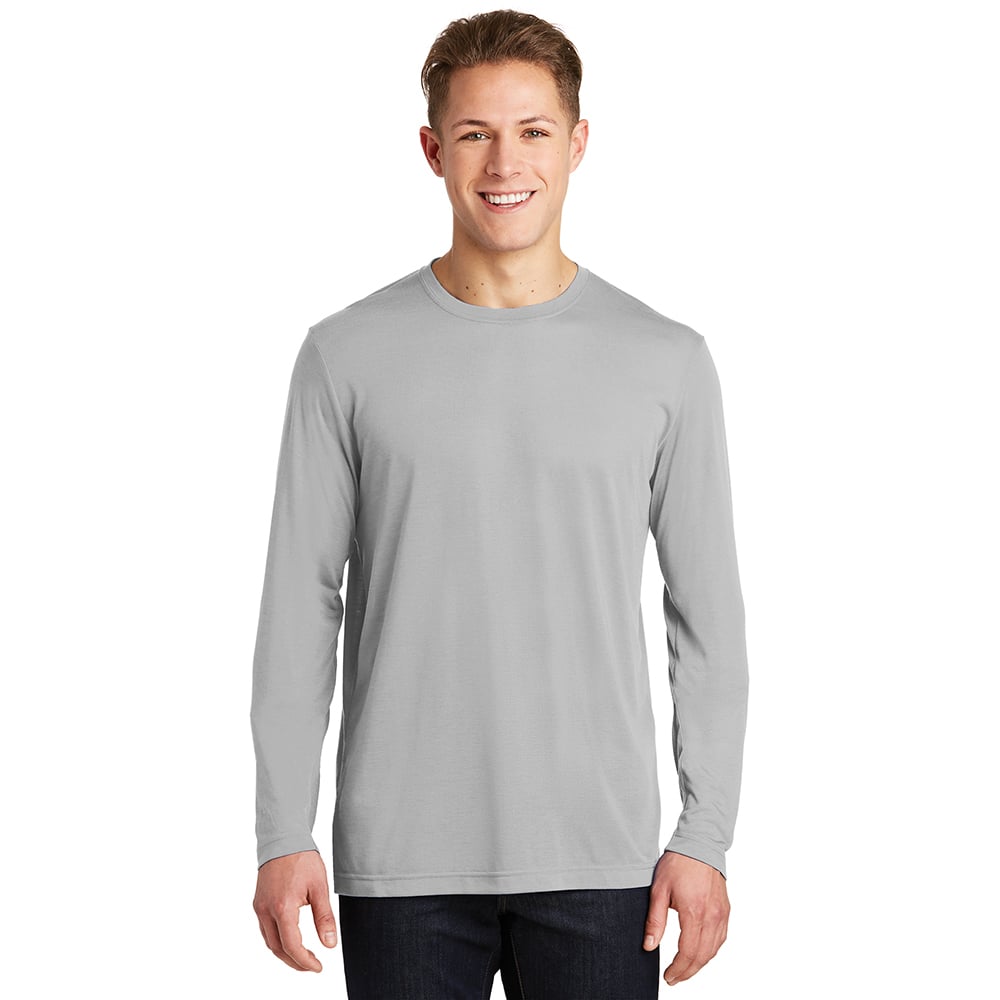 Sport - Tek ST450LS PosiCharge Competitor Cotton Touch Long Sleeve Tee - Gorvex.com