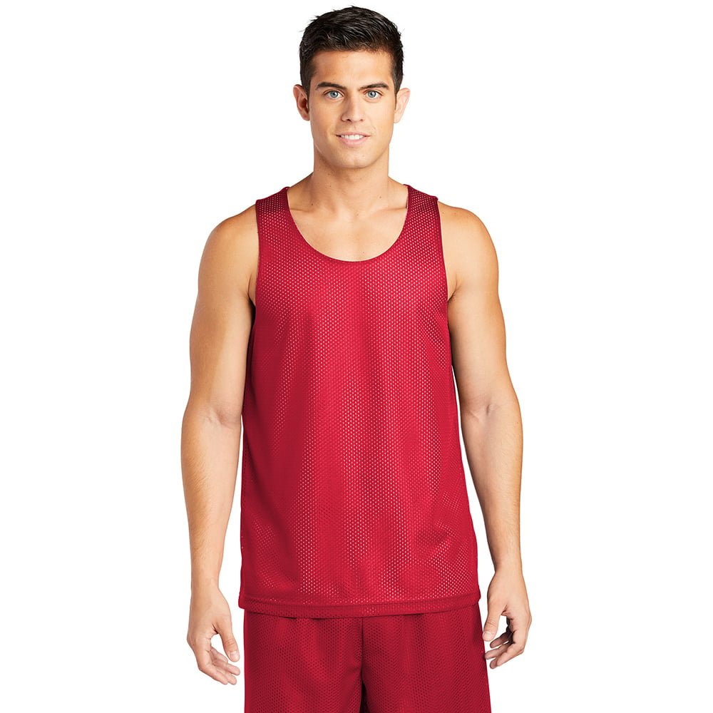 Sport - Tek ST500 PosiCharge Classic Tank Top with White Mesh Reverse - Gorvex.com