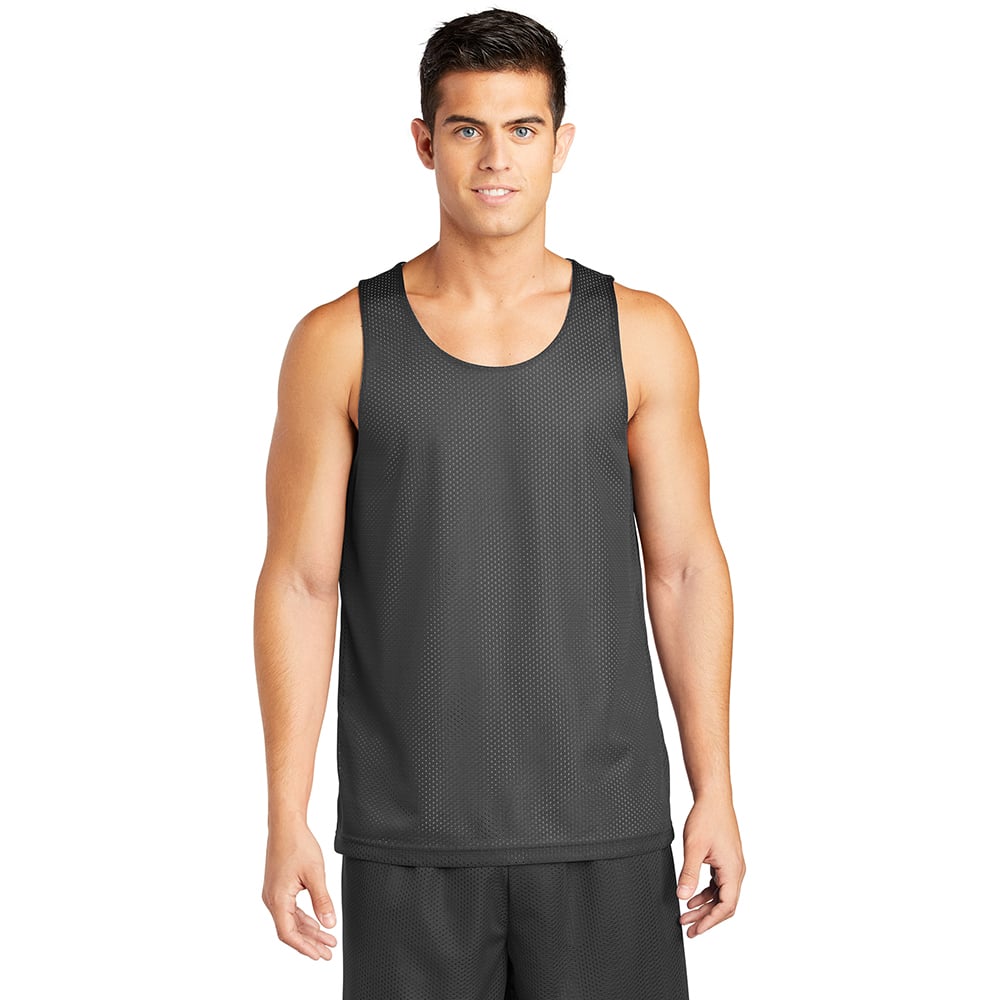 Sport - Tek ST500 PosiCharge Classic Tank Top with White Mesh Reverse - Gorvex.com