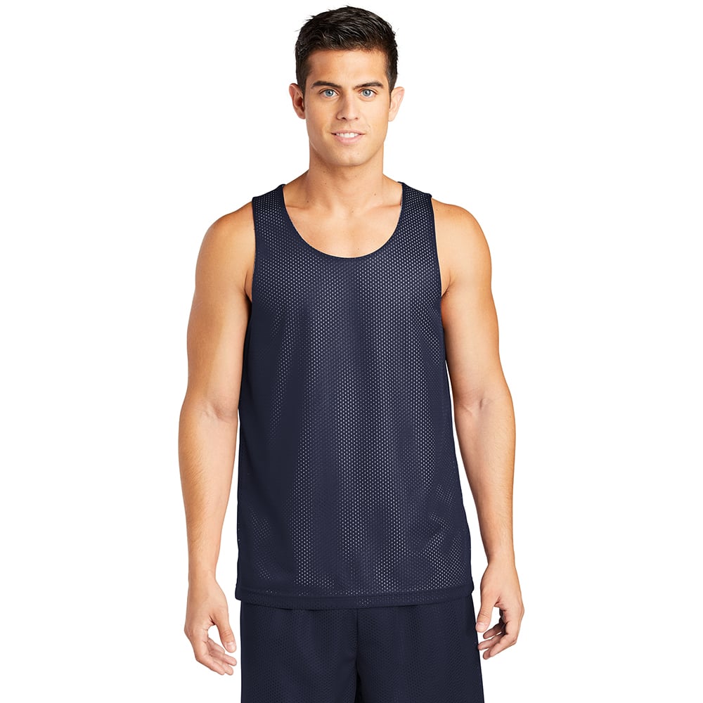 Sport - Tek ST500 PosiCharge Classic Tank Top with White Mesh Reverse - Gorvex.com